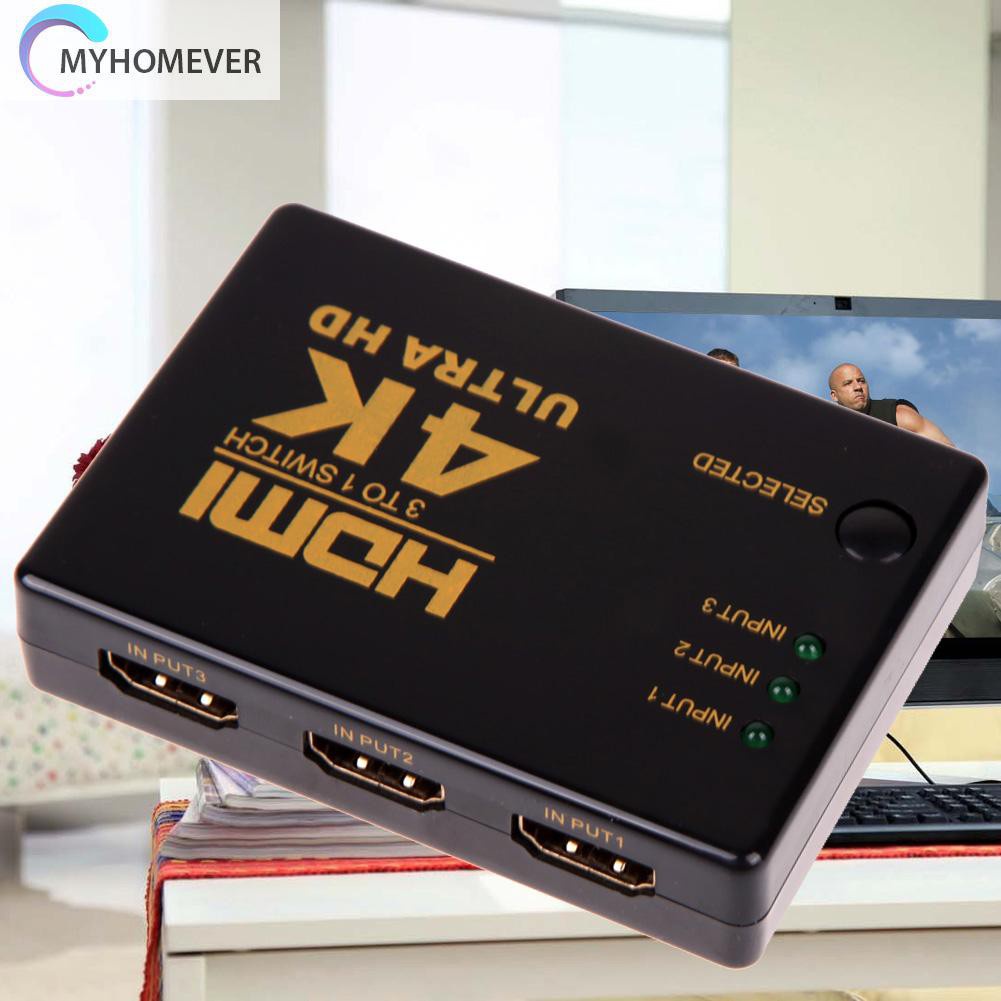 Bộ Chuyển Đổi Hdmi 4kx2k 3in 1out Ultra Hd Cho Hdtv Pc
