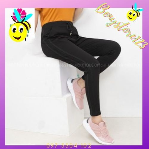 Quần Thể Thao Nữ Viên Kim Tuyến💖𝑭𝑹𝑬𝑬𝑺𝑯𝑰𝑷💖Jogger Cao Cấp -Đồ Tập Yoga Co Giãn 4 Chiều