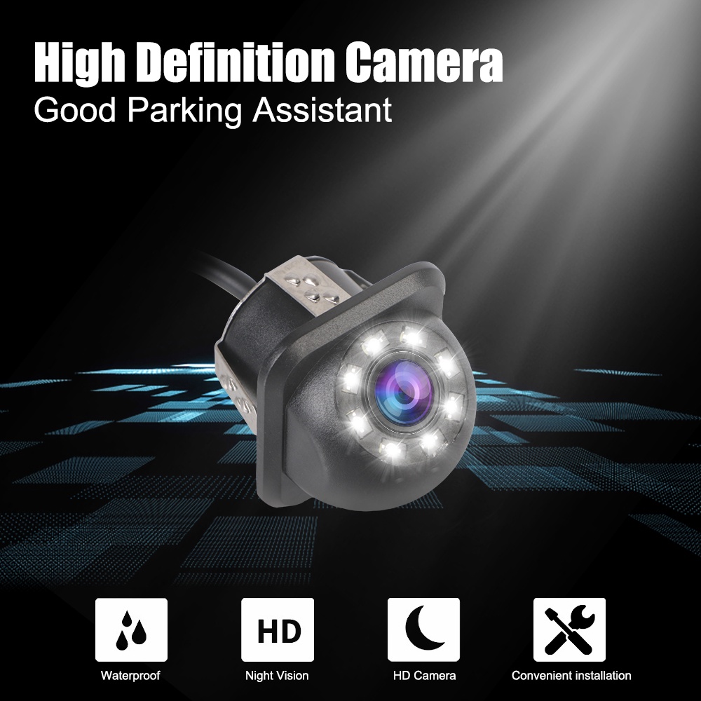 Camera chiếu hậu mini 170 độ góc rộng 8 bóng LED hỗ trợ đỗ xe ban đêm
 | BigBuy360 - bigbuy360.vn