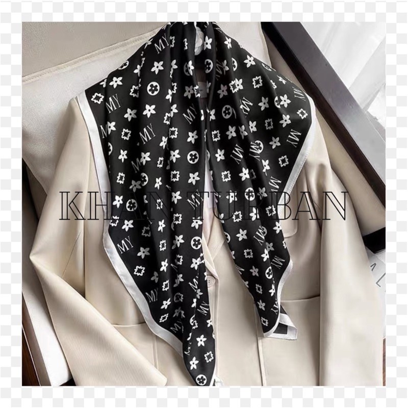 Khăn choành cổ lụa size 90x90cm đa năng quấn áo - Khăn turban