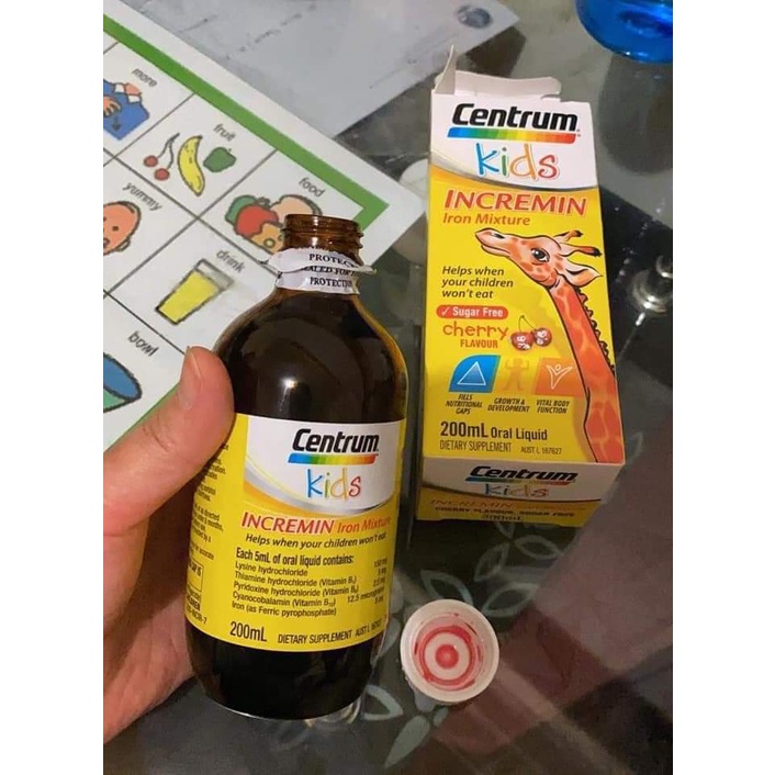 Siro Centrum Kids Vitamin dành cho trẻ biếng ăn 200ml [CHUẨN ÚC] bổ sung khoáng chất, tăng đề kháng