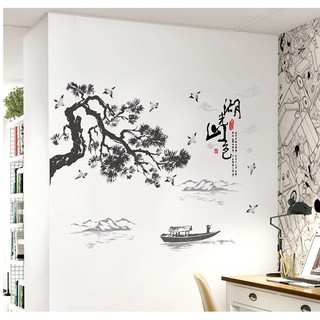 Decal dán tường phong cảnh hữu tình