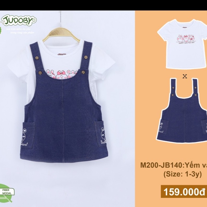 JUDOBY - Sét yếm váy BG chất modal sợi gỗ sồi siêu xinh cho bé 1-3y ( JB140)