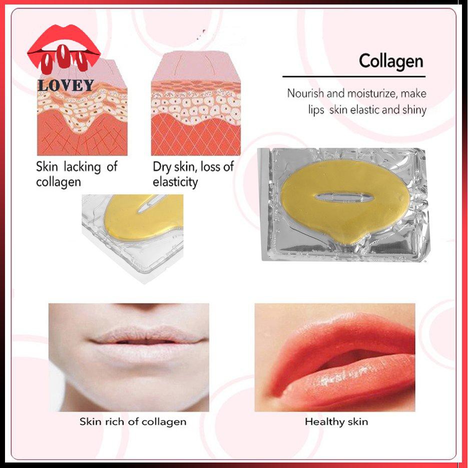 (Hàng Mới Về) Set 1 / 10 Mặt Nạ Môi Tinh Chất Vàng Collagen Dưỡng Ẩm Chống Nếp Nhăn | BigBuy360 - bigbuy360.vn