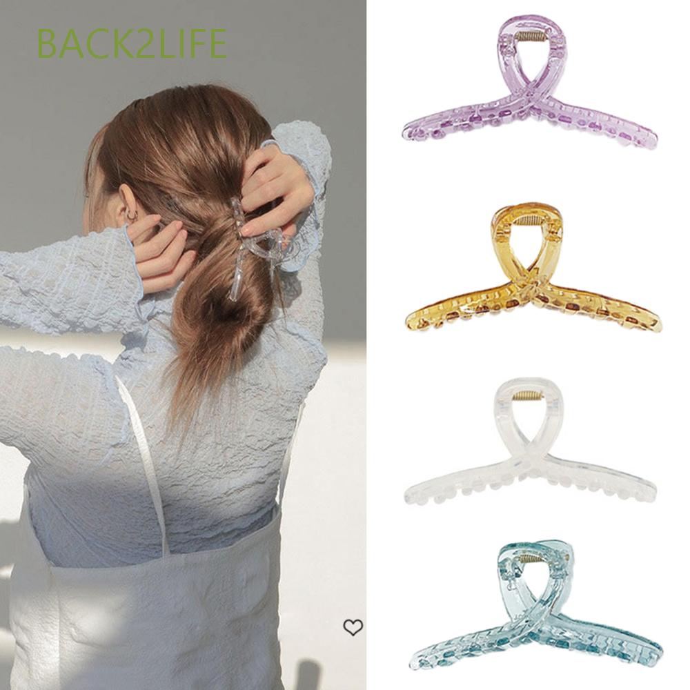 Kẹp Tóc Nhựa Trong Suốt Thời Trang Dành Cho Nữ Back2Life