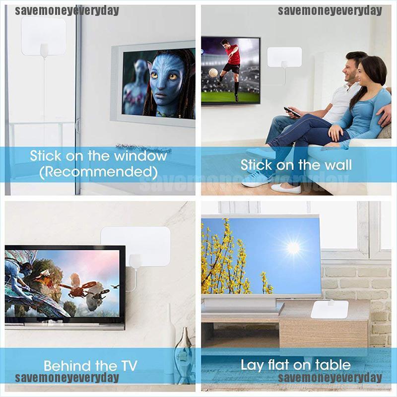 Ăng Ten Khuếch Đại Tín Hiệu Tv Hdtv Khoảng Cách 50 Dặm