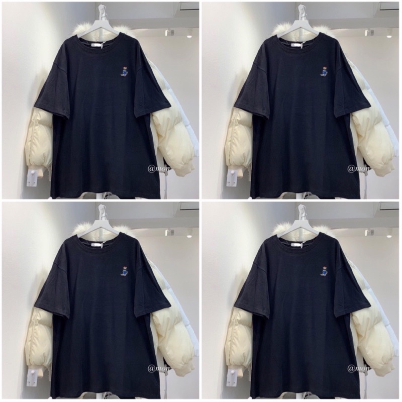 [Rẻ Vô Địch] Áo Thun Tay Lỡ Unisex Thêu Logo Form Rộng Ảnh Thật Đủ Màu