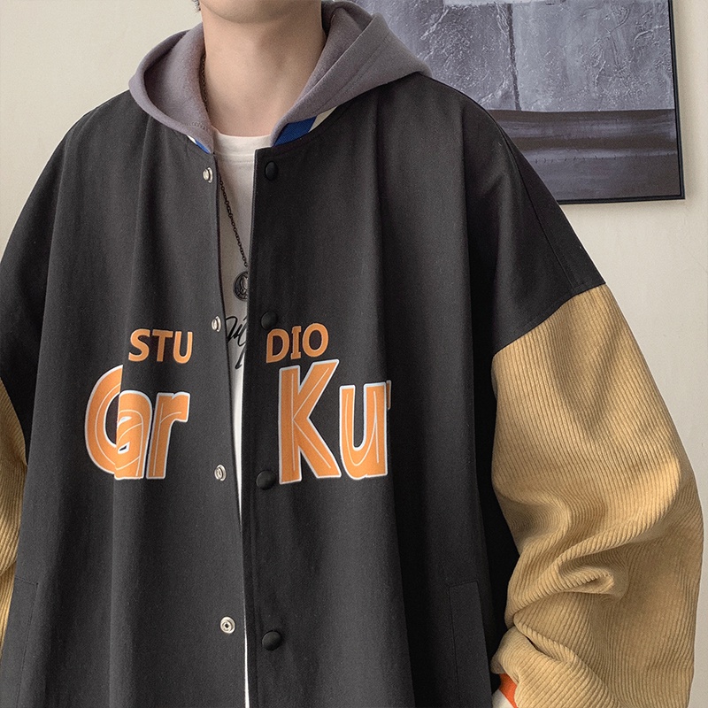 Áo khoác bóng chày thời trang dành cho nam new áo dài tay ifashion jacket in hoa Thêu thùa Hàn Quốc unisex top