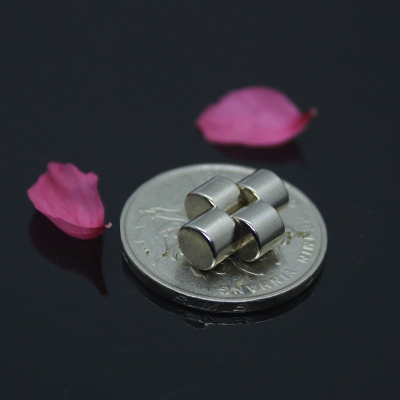 10 viên nam châm trắng 6x5mm, loại nam châm đất hiếm lực hút mạnh