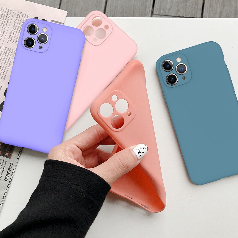 SUNTAIHO Frosted Matte Solid Color Soft TPU Phone Case For Apple Iphone 12 mini 11 Pro Max XR XS Max XS 6 7 8 Plus | BigBuy360 - bigbuy360.vn