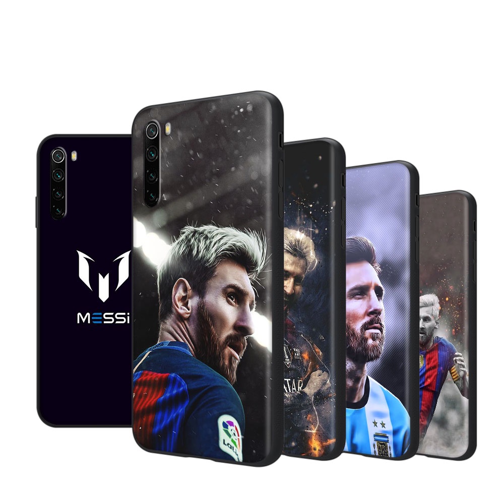 Ốp Điện Thoại Dẻo Viền Đen Họa Tiết Hoạt Hình Lionel Messi Cho Xiaomi Mi Redmi Note 10 10S Max Pro Lite WI-74