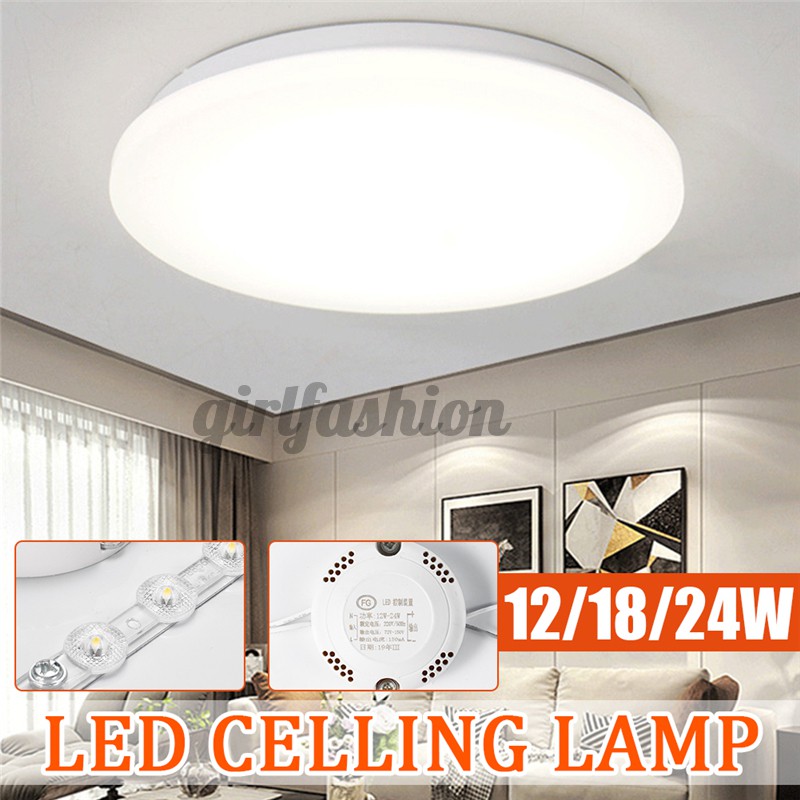 Đèn Led Tròn Gắn Trần Trang Trí 12 / 18 / 24w