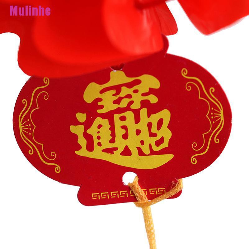 Set 6 Lồng Đèn Giấy Màu Đỏ Phong Cách Trung Hoa Trang Trí Năm Mới 2020