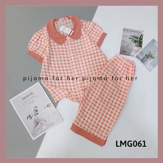 Đồ Mặc Nhà Pijama Cổ Sen Tiểu Thư Pizam Cộc Lửng Lụa Mango