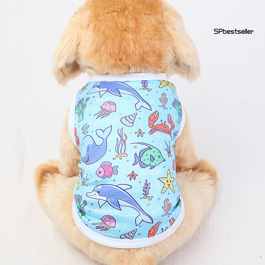 Áo Dệt Kim Thoáng Khí In Họa Tiết Hoạt Hình Cho Thú Cưng