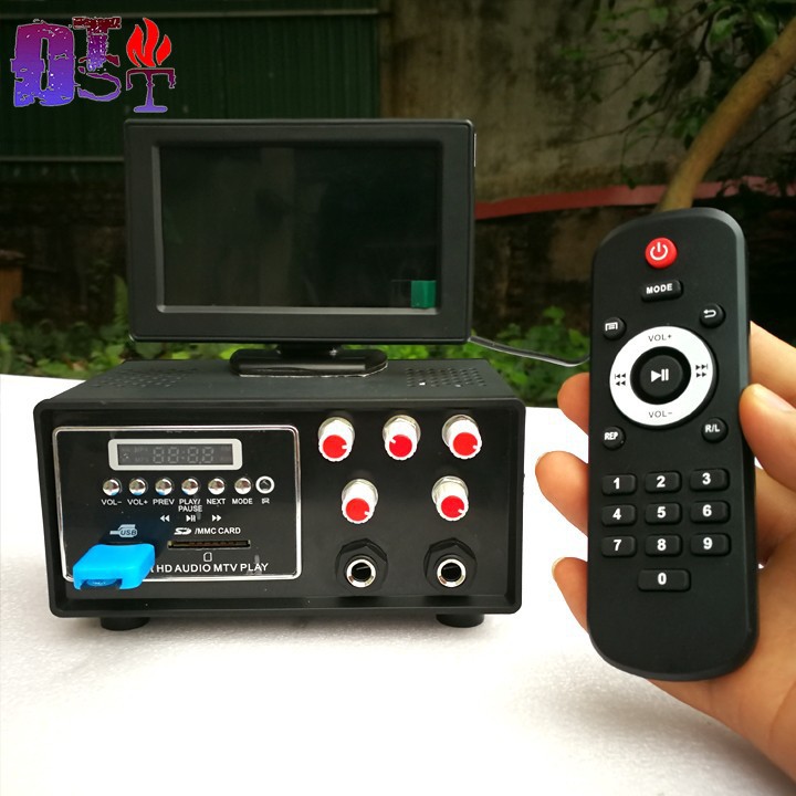 Bộ hát  xử lý tín hiệu đầu vào xuất âm thanh, video karaoke Màn hình 4.3inch