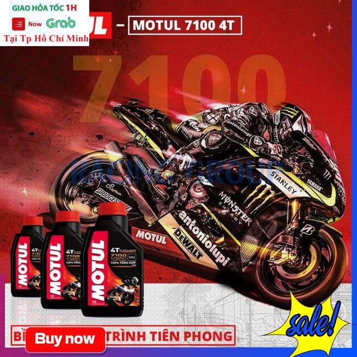 Nhớt Máy Chính Hãng Motul 7100 4T 10W50 1L - Nhớt Pháp Cao Cấp Dành Cho Xe Số Côn Tay Và Mô Tô