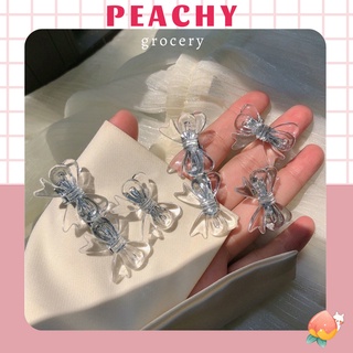 Kẹp tóc hình chiếc nơ màu trong điệu đà tiểu thư peachy