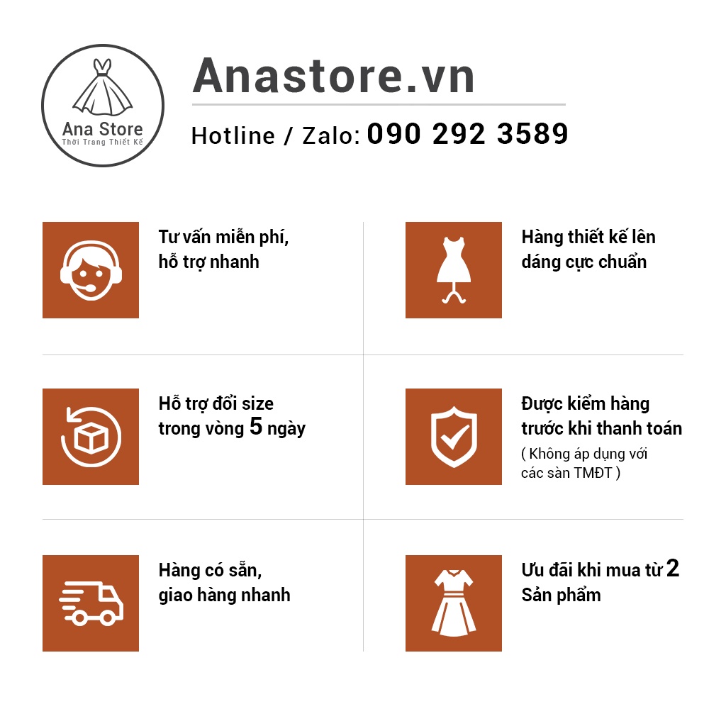 Đầm thiết kế ANA STORE D812 - Trắng HT cây