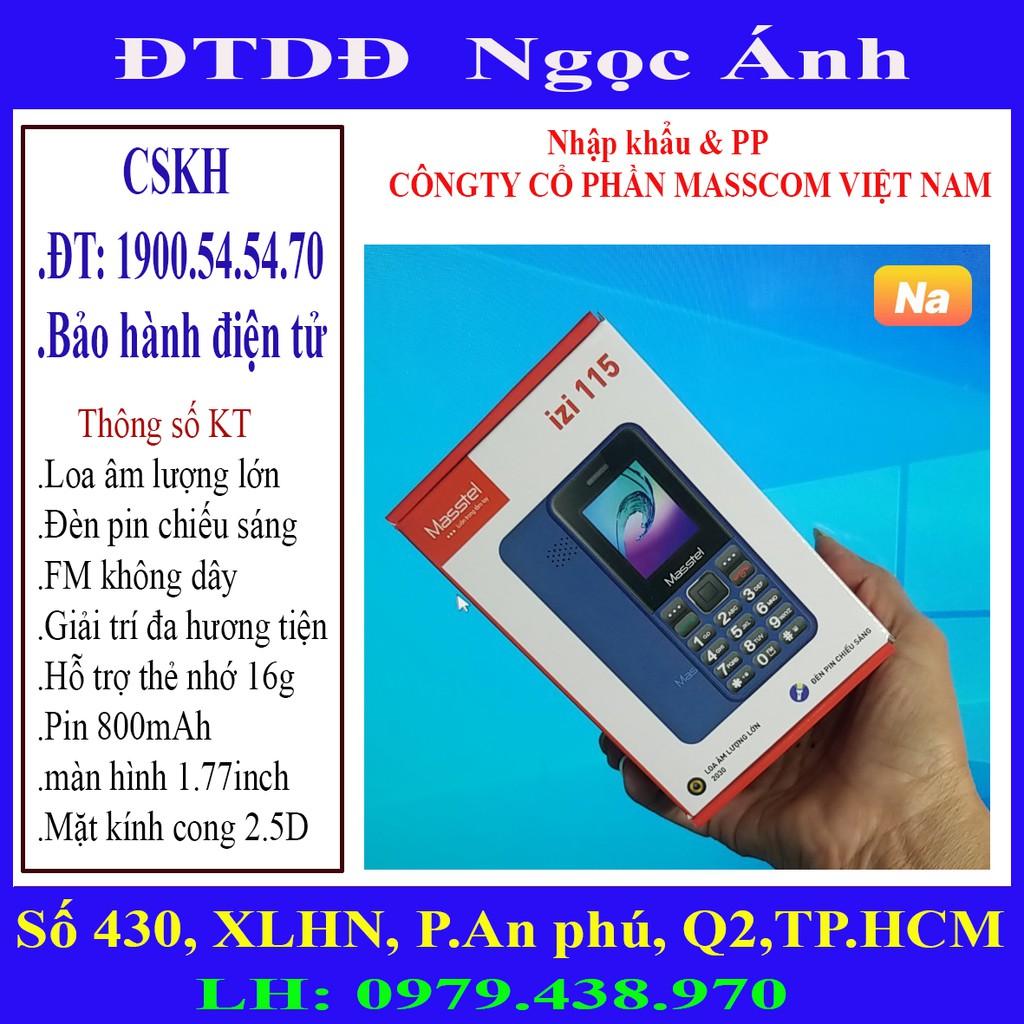 NaShop - Điện Thoại Masstel IZI115 - PIN NOKIA BL4C,PIN NOKIA BL5C