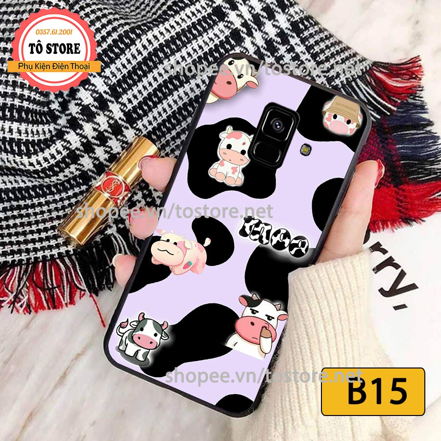 Ốp lưng Samsung A6 / J6 / A8 2018 / A5 2018 - Ốp lưng điện thoại Samsung cao cấp, in hình bò sữa ngộ nghĩnh đáng yêu.