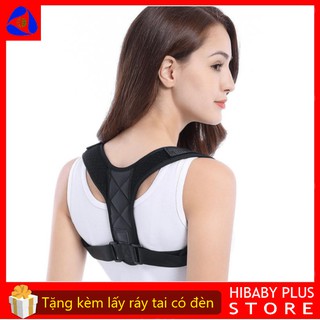 Đai đeo Chống Gù Lưng Nhật Bản Midoctor cao cấp cho trẻ em và người lớn tặng lấy ráy tai có đèn (Hibaby plus)