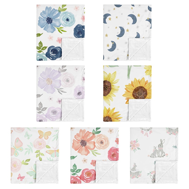 Túi Ngủ Cotton Mềm Mại 75x100cm In Họa Tiết Hoa Đa Ứng Dụng Cho Bé Sơ Sinh