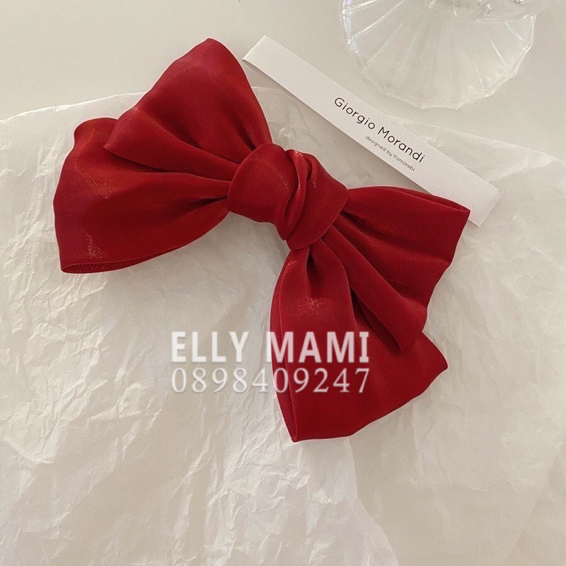 Nơ Kẹp Tóc Bản To Kiểu Cánh Bướm Thiết Kế Cao Cấp ( Kèm Ảnh Thật )