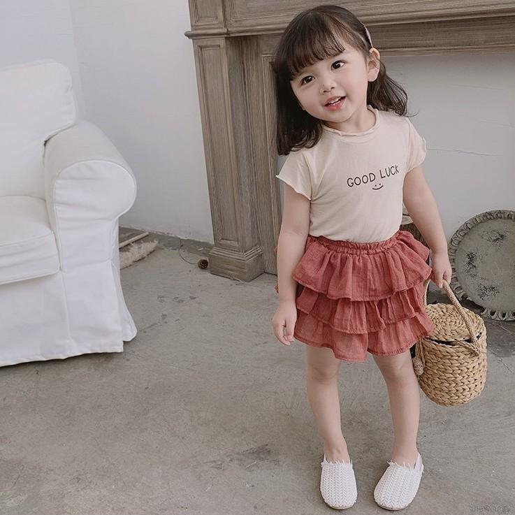 Váy lưới co dãn kiểu dáng Hàn Quốc dễ thương cho bé gái