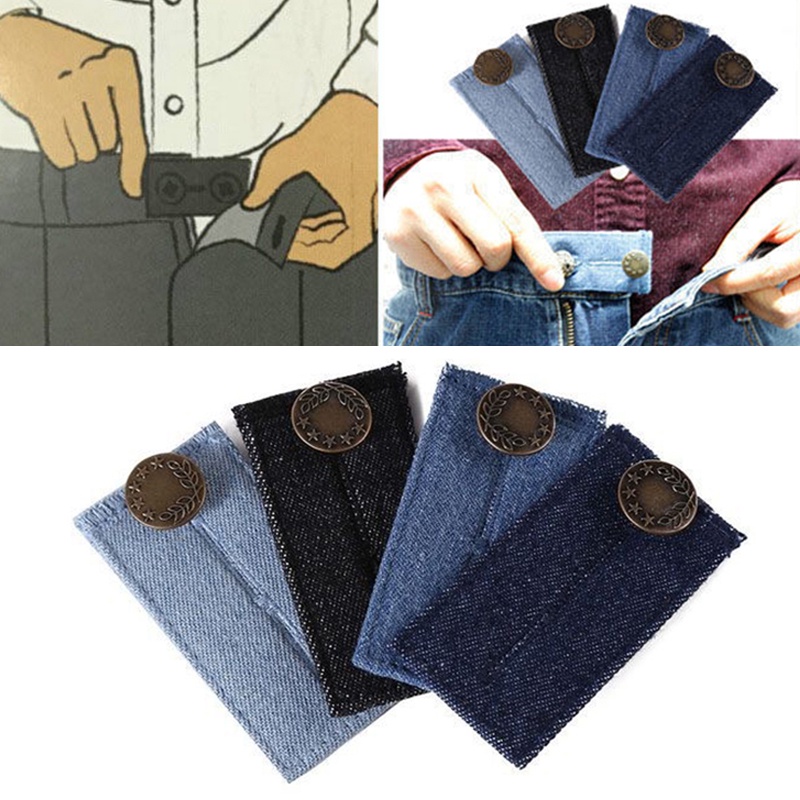 Phụ Kiện Khóa Vải Denim Nối Dài Cho Thắt Lưng Quần Áo