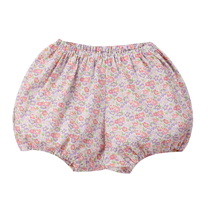 Quần Short Dáng Rộng Bằng PP In Hoa Dễ Thương Thời Trang Mùa Hè Cho Bé Gái 0 Tuổi