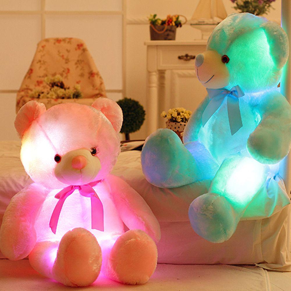Gấu Teddy Nhồi Bông Có Đèn LED Phát Sáng Nhiều Màu Dễ Thương