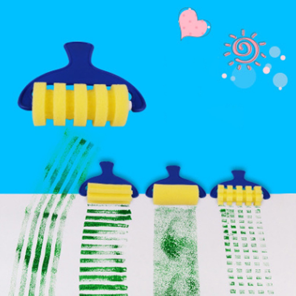 44pcs Sponge Painting Brushes Kit Mini DIY Painting Kits Early Learning Kids Paint Set Child Play Gift[sneaky]