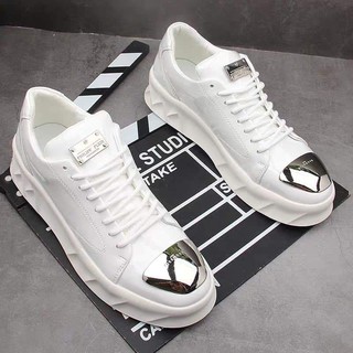 Giày Quảng Châu Cao Cấp Nam Tăng Chiều Cao Trắng