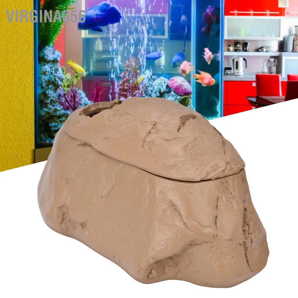 Virgina056 Nhà trú ẩn bò sát nhựa Hồ cá Hang động Tự làm bể nhân tạo Cảnh quan cảnh