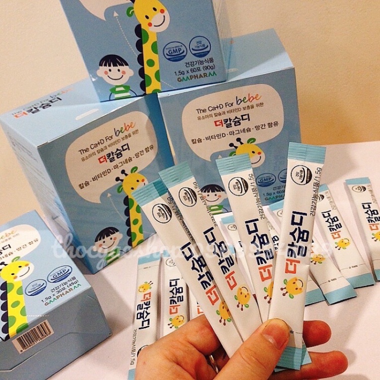 GMpharm canxi bebe 1y+ bổ sung Canxi và vitamin D3 cho bé yêu cao lớn vượt trội Hàn Quốc  30/60 gói