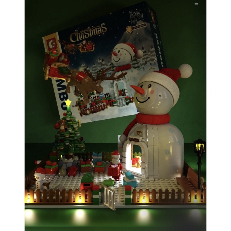 Lego ngôi nhà giáng sinh 573 chi tiết - Hãng Sembo Block