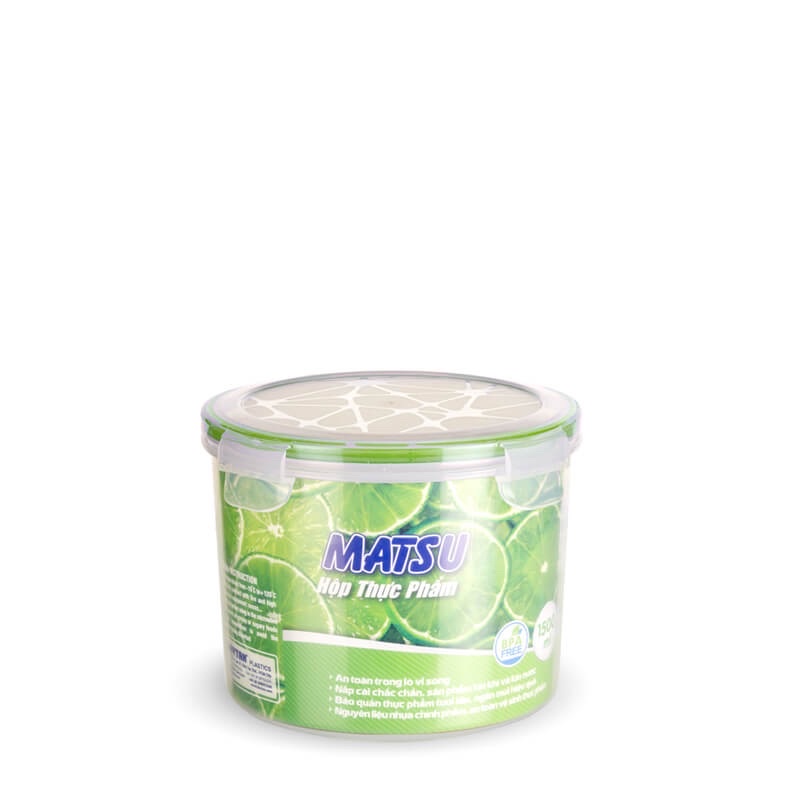 Hộp Nhựa Tròn Nắp Gài Đựng Thực Phẩm Matsu Duy Tân 250ml/500ml/1000ml/1500ml/2000ml