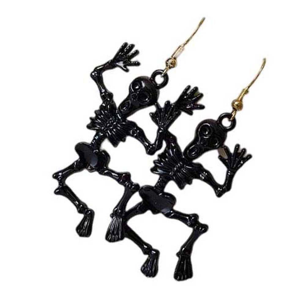 MXGOODS Halloween Earrings Girls Gift Halloween Party Pendant Earrings Skeleton Ghost Bat Dangle Ear Studs