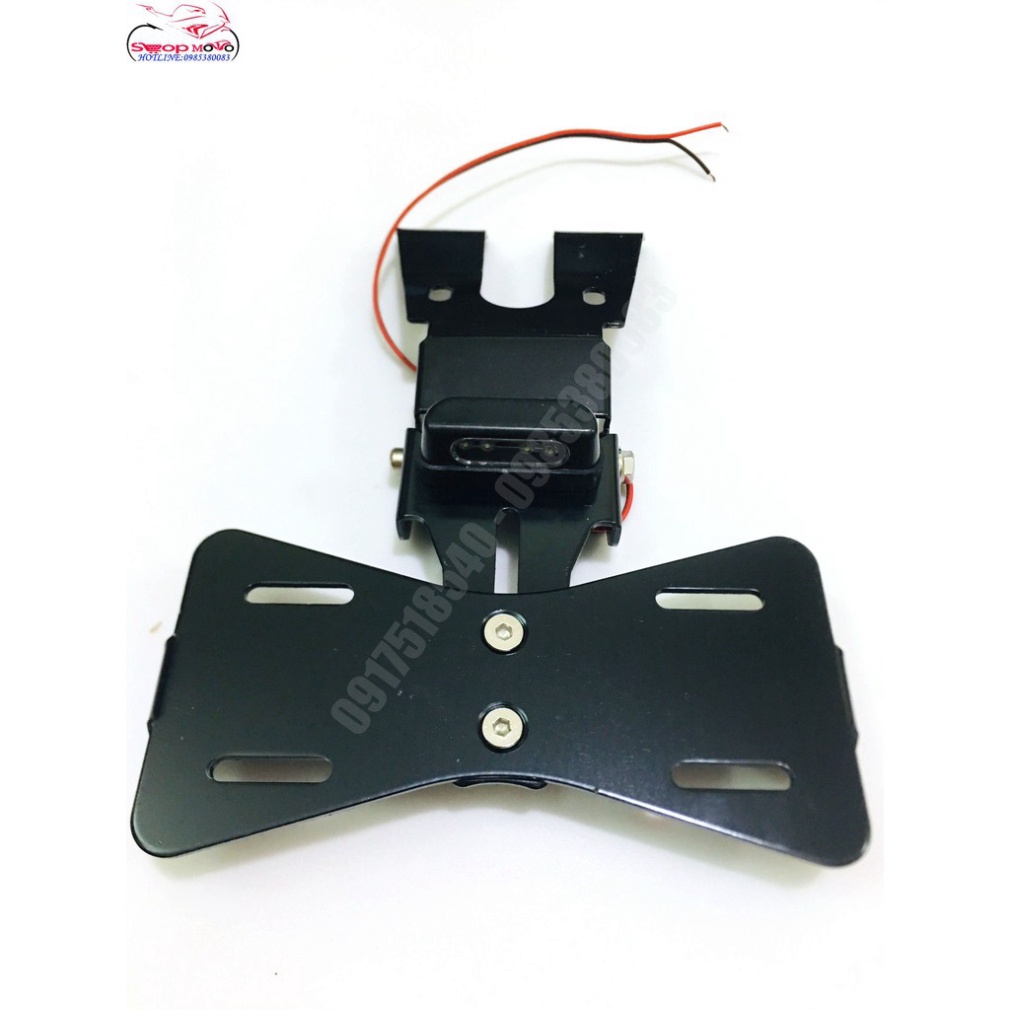 Pát Biển Số Shark Power Gắn Exciter 150, Winner  ( gấp 2 chiều, Có đèn soi biển) Ảnh thật Sp