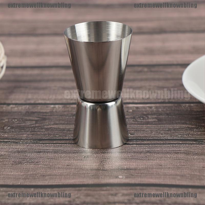 [extremewellknownbling]15/30 Ml Stainless Steel Cocktail Shaker Cup Bar Dual Shot Drink Spirit Measure