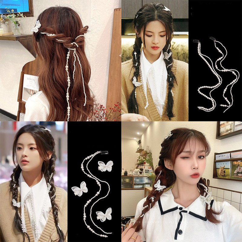 Dây Buộc Tóc Đính Ngọc Trai Xinh Xắn Thời Trang Cho Nữ