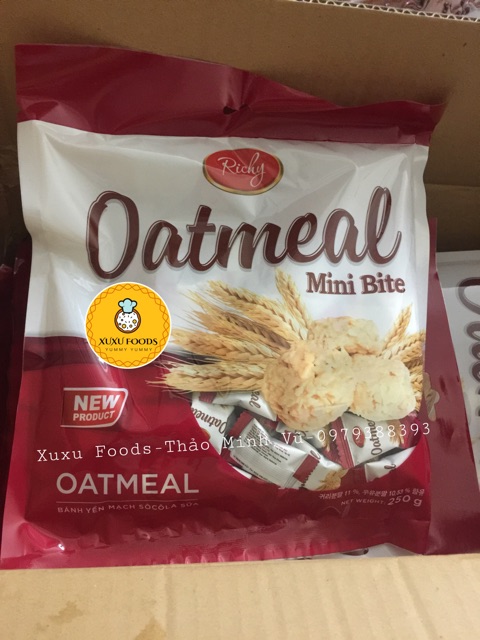 Bánh Yến Mạch Oatmeal Richy Gói 250g Thơm Ngon, Bổ Dưỡng