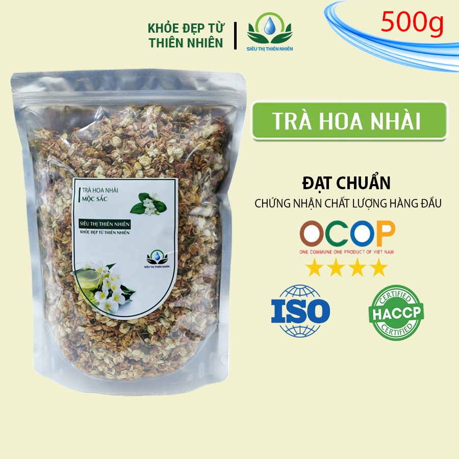 Trà hoa nhài (hoa lài) sấy khô Mộc Sắc 500g, trà giúp tiêu hóa tốt của Siêu Thị Thiên Nhiên