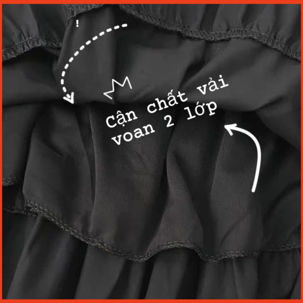 [VÁY THIẾT KẾ]Chân Váy Nữ Xòe 2 Tầng🌸Đầm Nữ Vintage 2 Lớp Nhiều Tầng Kiểu Dáng Ullzang New ྇