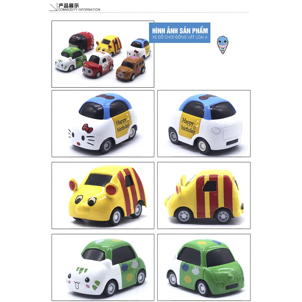 Mô hình ô tô hợp kim-Bộ 6 miếng ô tô đồ chơi hoạt hình ô tô Huili-ô tô cho bé | BigBuy360 - bigbuy360.vn