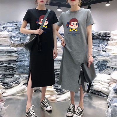 Đầm Thun Tay Lỡ Form Rộng Thời Trang Dành Cho Nữ