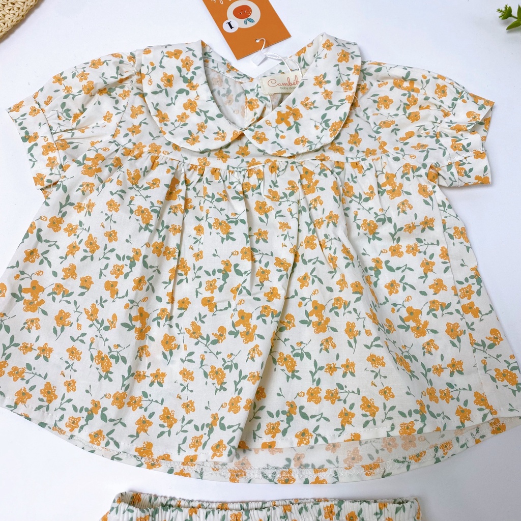 Set quần áo hoa nhí Cambebe cho bé hàng đẹp mã E03