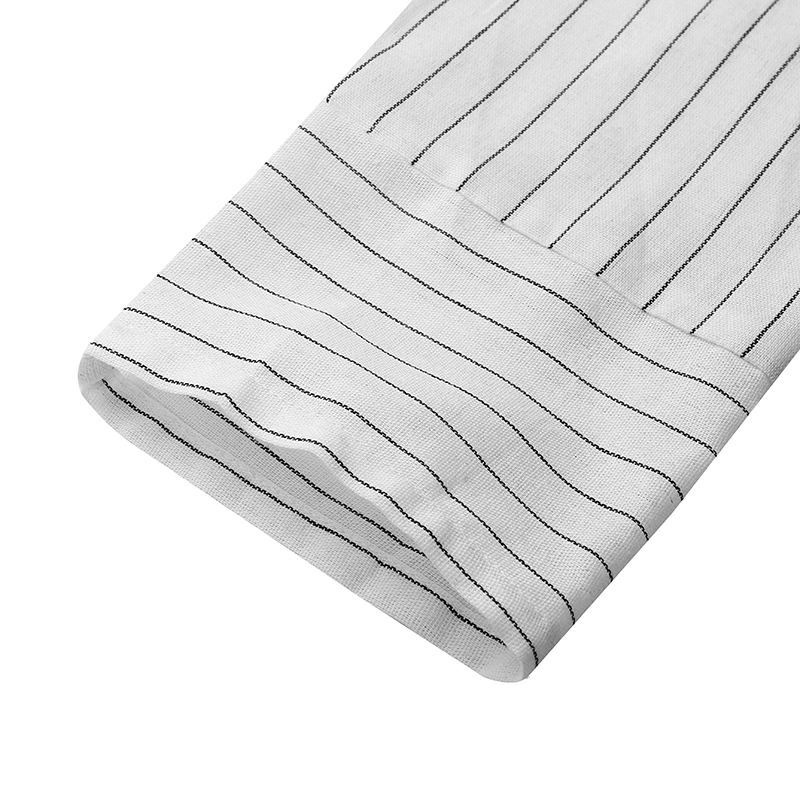 Đầm Maxi Chữ A Tay Dài Bằng Vải Lanh Cotton In Họa Tiết Sọc Phong Cách Abaya Thổ Nhĩ Kỳ Dành Cho Nữ