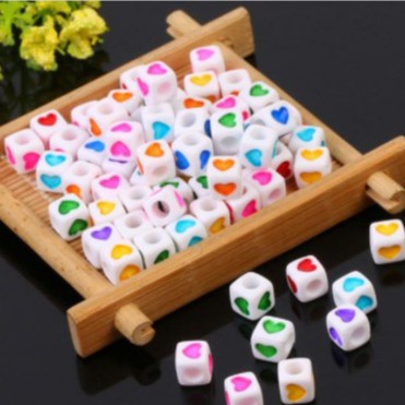 10/20 Hạt trái tim vuông 7mm (loại tốt)